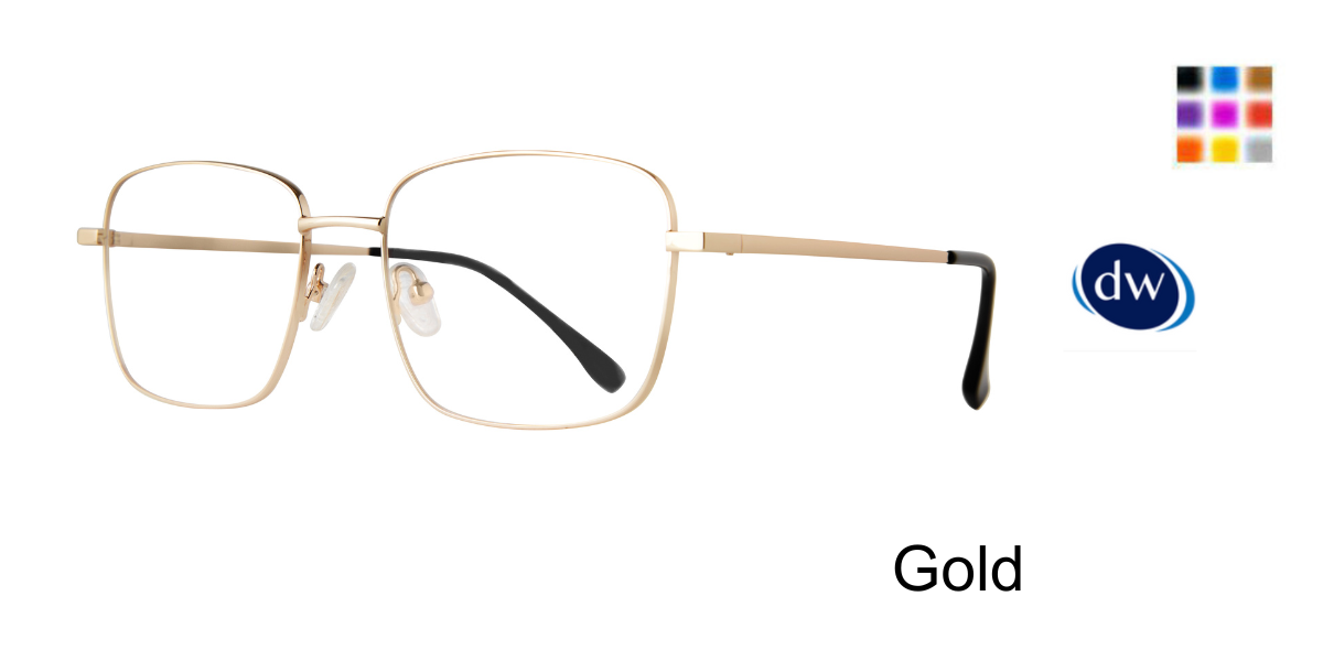Gold          Lite Design Gerald Eyeglasses