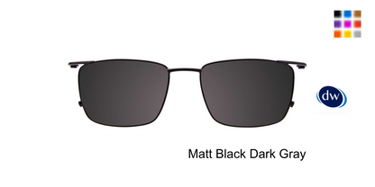Matt Black Dark Gray Clip-On