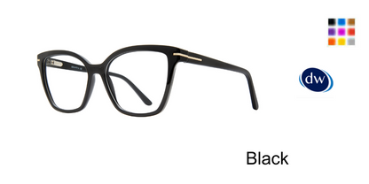 Black                Serafina Glamour Clip Eyeglasses