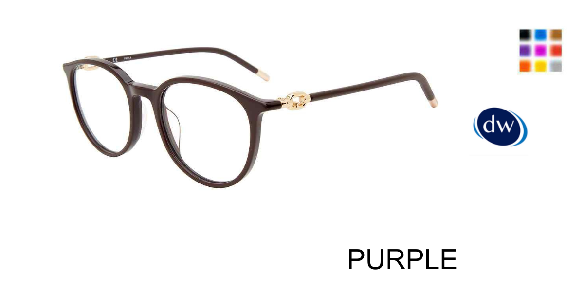 PURPLE Furla VFU548 Eyeglasses