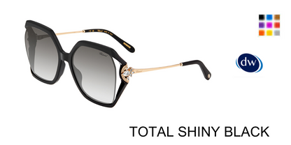 TOTAL SHINY BLACK 0Z42        Chopard SCH407S Sunglasses