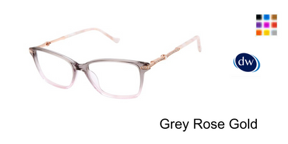 Grey Rose Gold            Tura Brilliance TE294 Eyeglasses