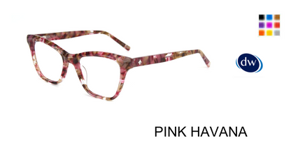 PINK HAVANA Jones New York VJON798 Eyeglasses