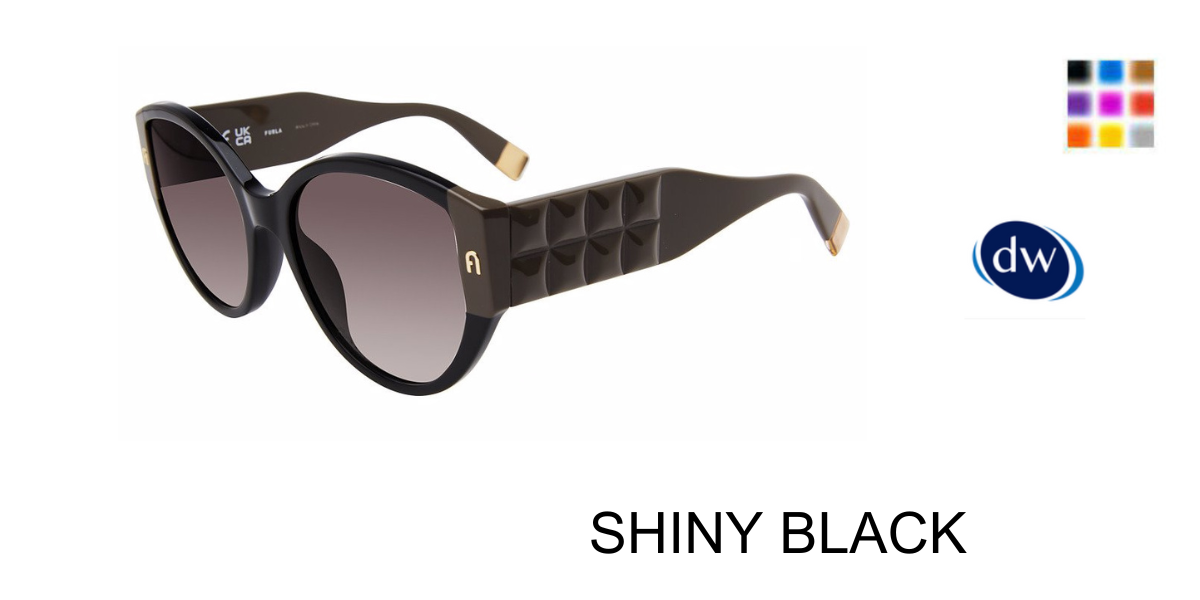 SHINY BLACK Furla SFU784 Sunglasses