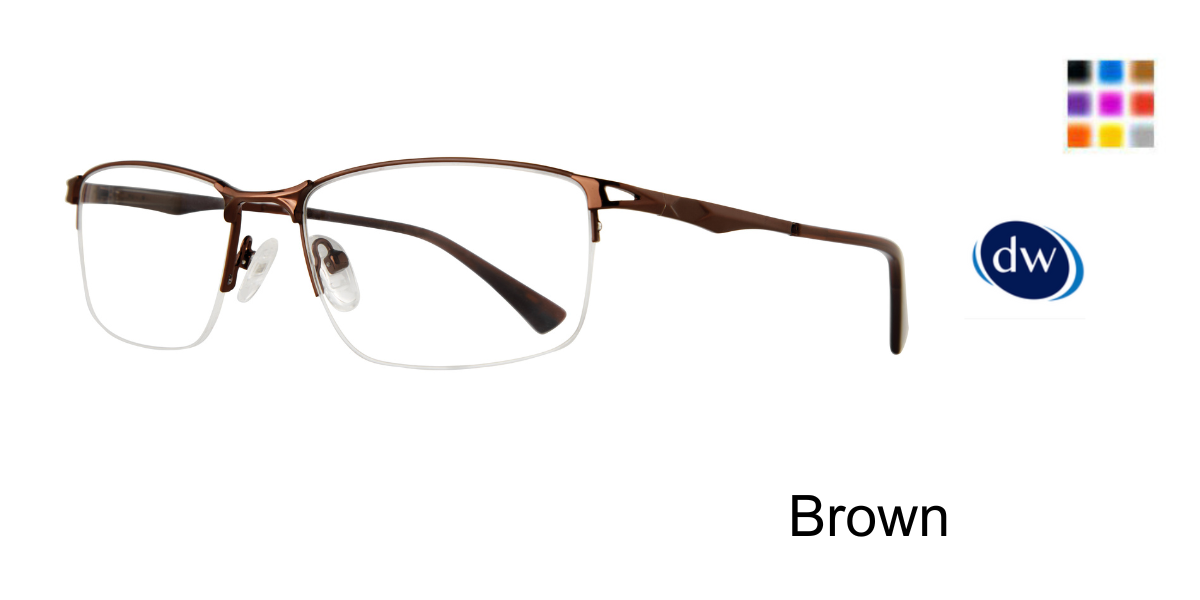 Brown            Lite Design Albert Eyeglasses