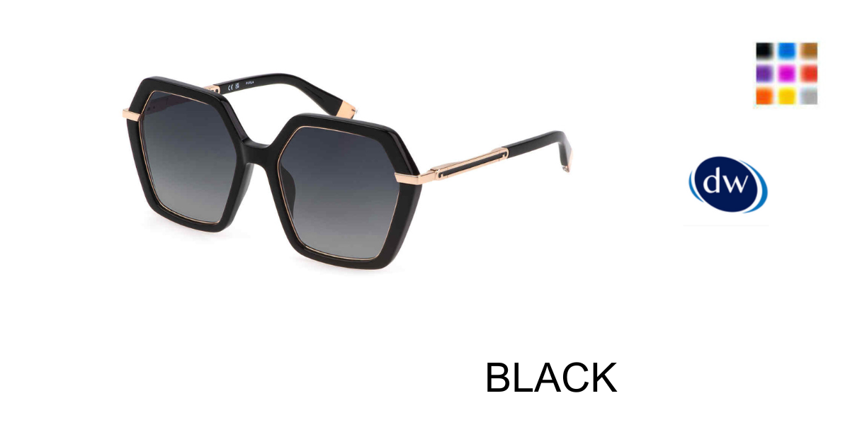 BLACK Furla SFU691 Sunglasses