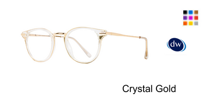 Crystal Gold Eight to Eighty College Eyeglasses
