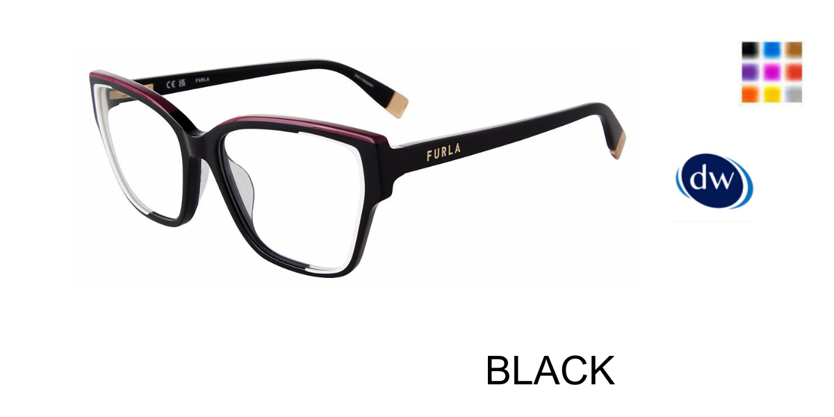 BLACK Furla VFU718 Eyeglasses
