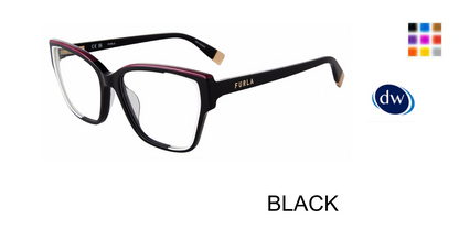 BLACK Furla VFU718 Eyeglasses