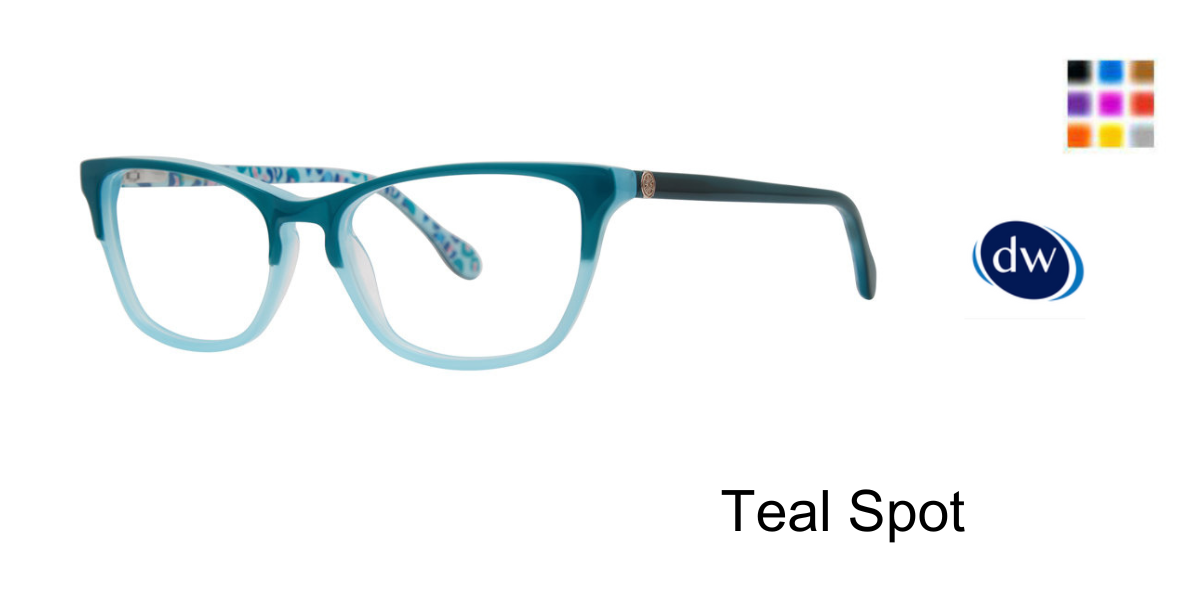 Teal Spot        Lilly Pulitzer Keegan Eyeglasses