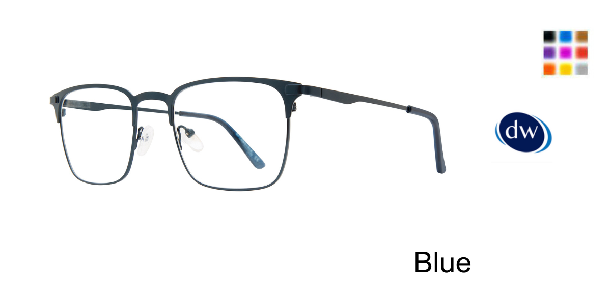 Blue         Affordable Designs Roland Eyeglasses