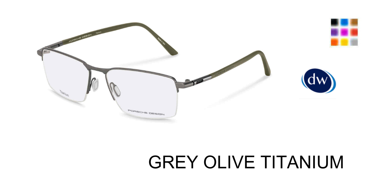 GREY OLIVE TITANIUM PORSCHE DESIGN P8765 Eyeglasses