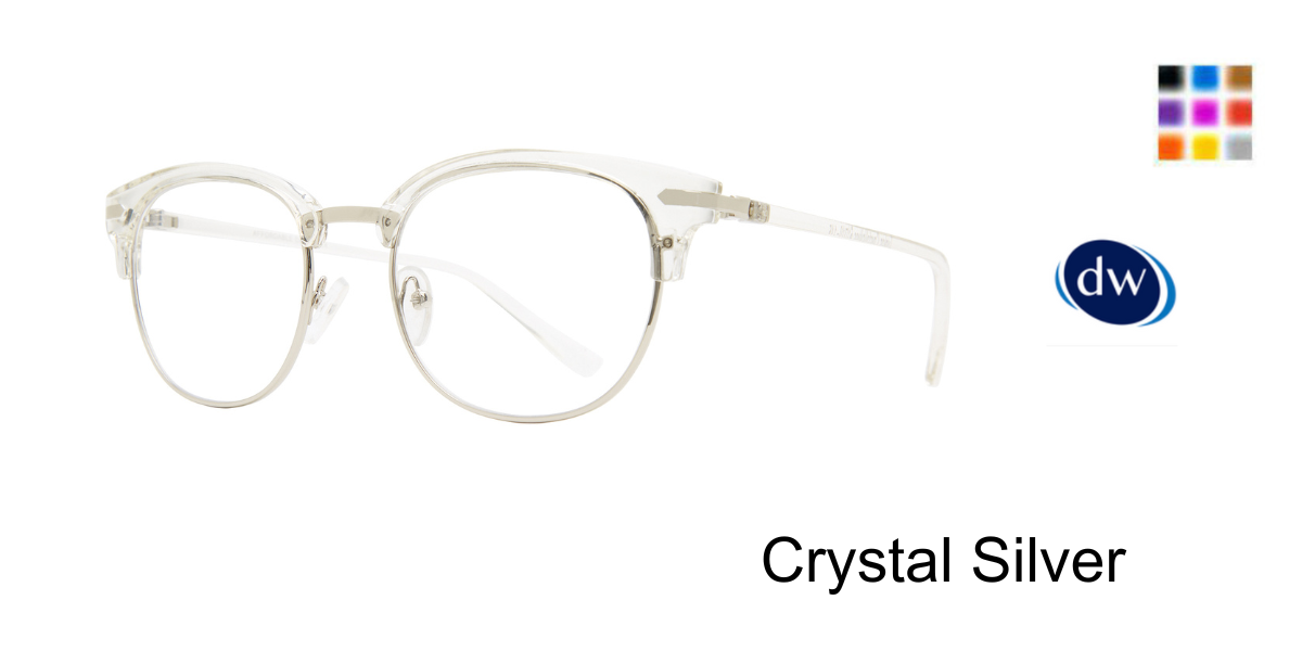 Crystal Silver      Affordable Designs Tucker Eyeglasses