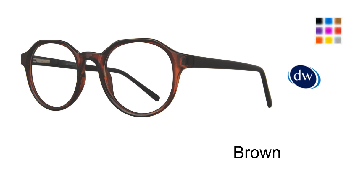 Brown      Affordable Designs Waldo Eyeglasses