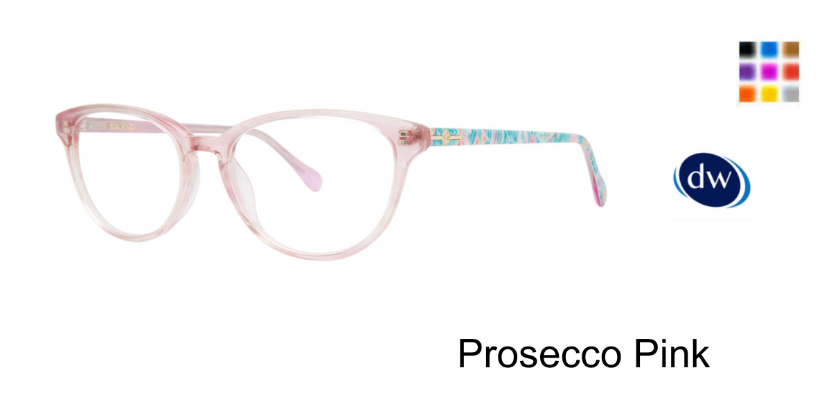 Prosecco Pink       Lilly Pulitzer Adler Eyeglasses