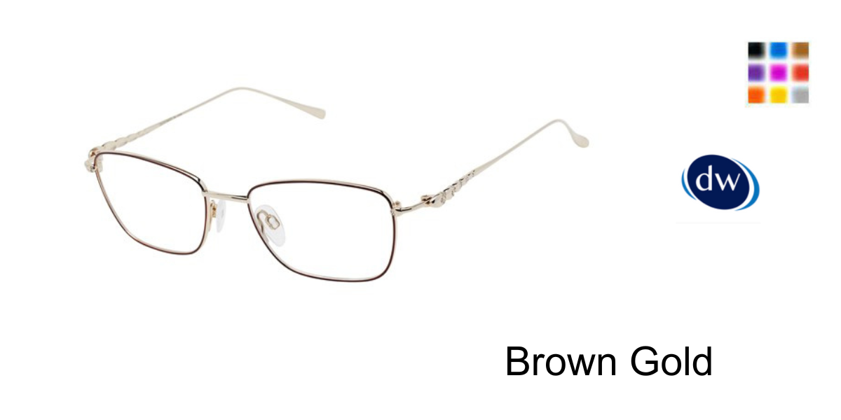 Brown Gold                Tura Optical R150 Eyeglasses