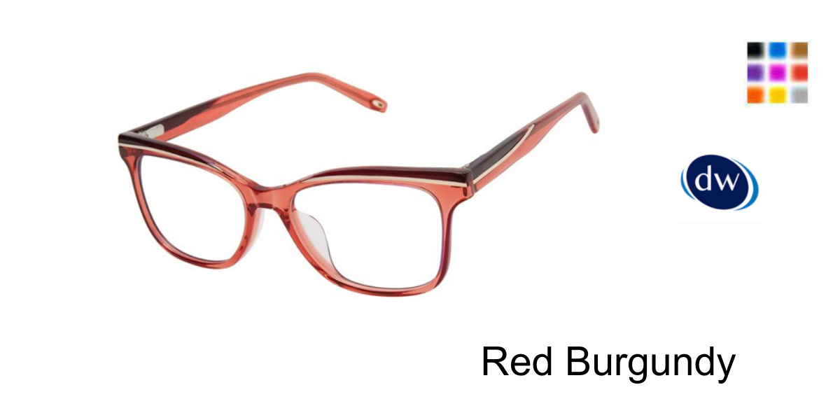 Red Burgundy          VICTOR GLEMAUD X TURA VGO030 Eyeglasses