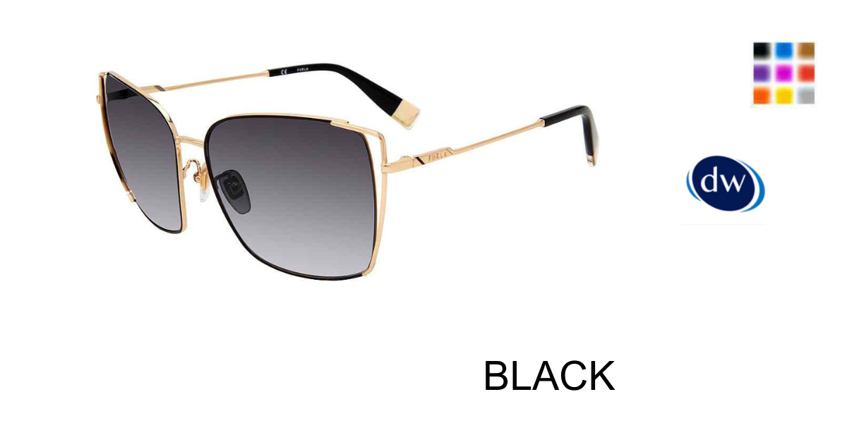 BLACK Furla SFU600 Sunglasses