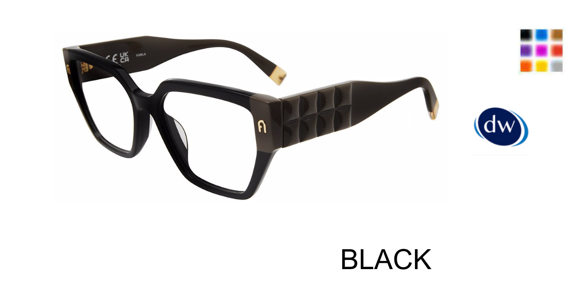 BLACK Furla VFU775 Eyeglasses