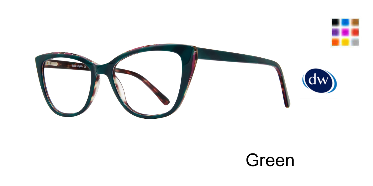 Green          Eight to Eighty Gala Eyeglasses