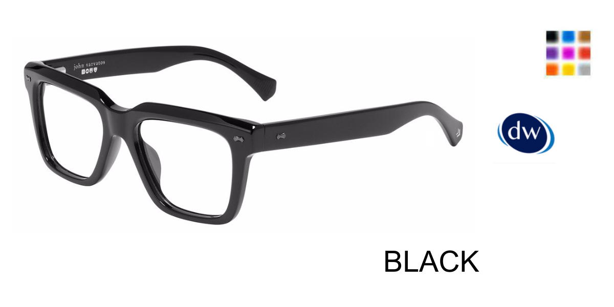 BLACK   John Varvatos VJV436 Eyeglasses