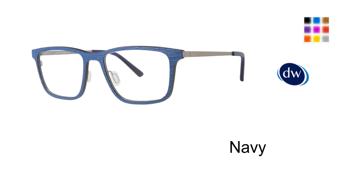 Navy          Jhane Barnes Adjugate Eyeglasses
