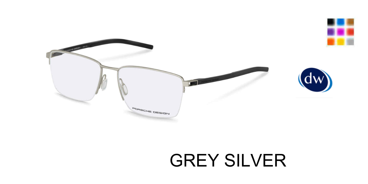 GREY SILVER PORSCHE DESIGN P8757 Eyeglasses