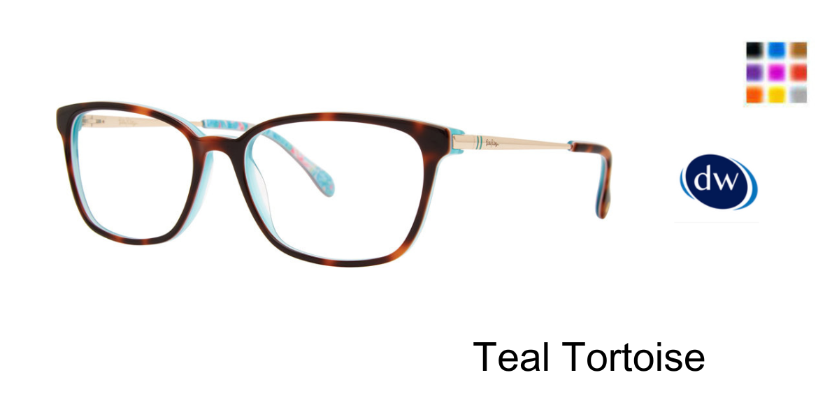 Teal Tortoise         Lilly Pulitzer Rossi Eyeglasses