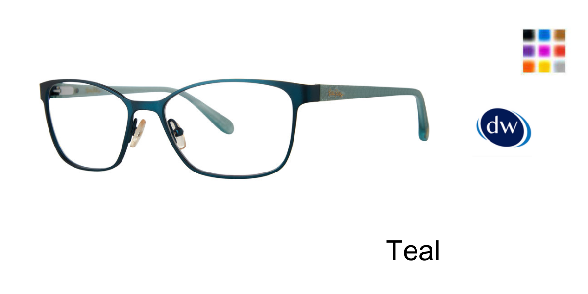 Teal      Lilly Pulitzer Dandra Eyeglasses