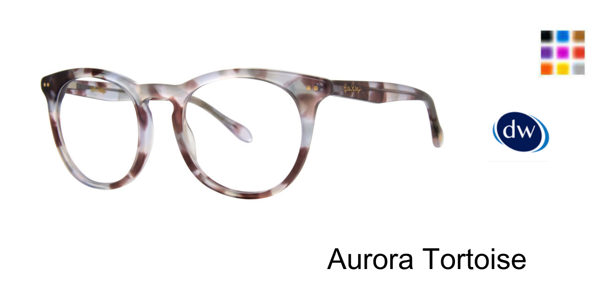 Aurora Tortoise        Lilly Pulitzer Reyes Eyeglasses