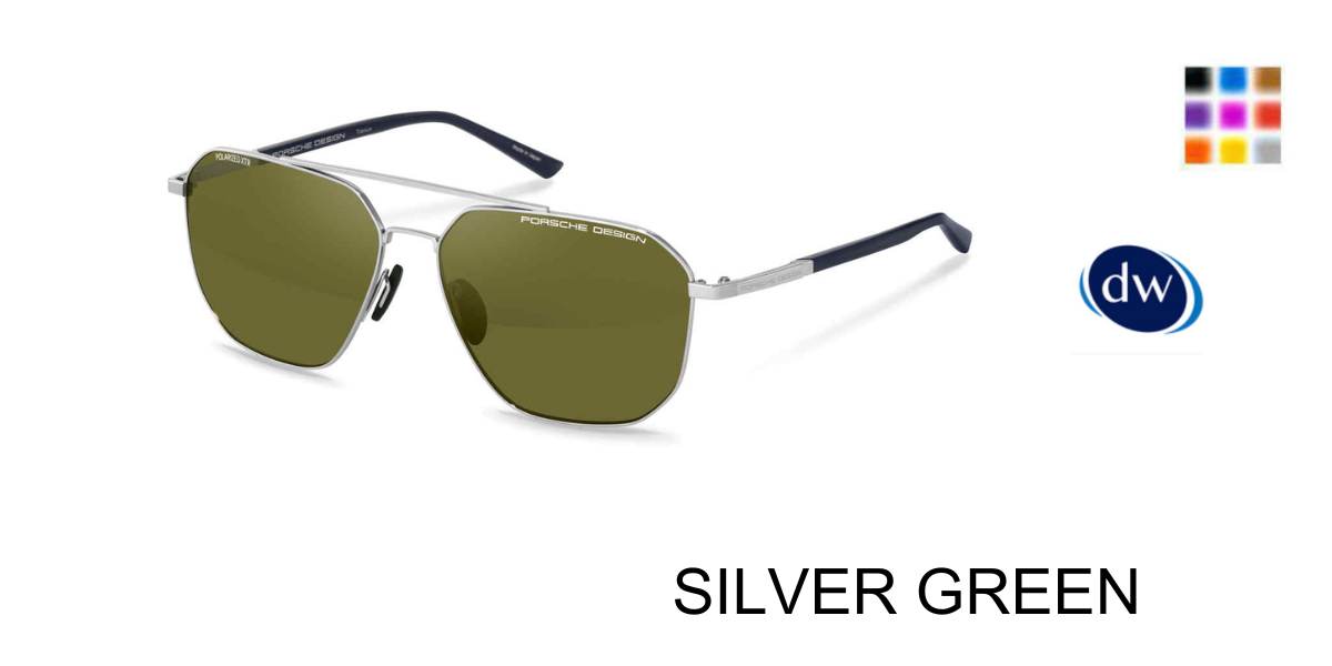 SILVER GREEN PORSCHE DESIGN P8967 Sunglasses