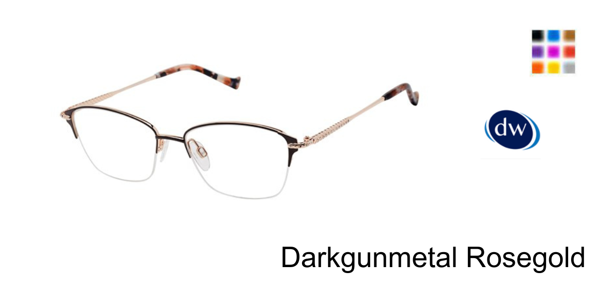 Darkgunmetal Rosegold             Tura Optical R152 Eyeglasses