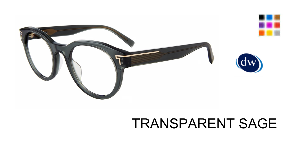 TRANSPARENT SAGE         TUMI OPTICAL VTU529 Eyeglasses