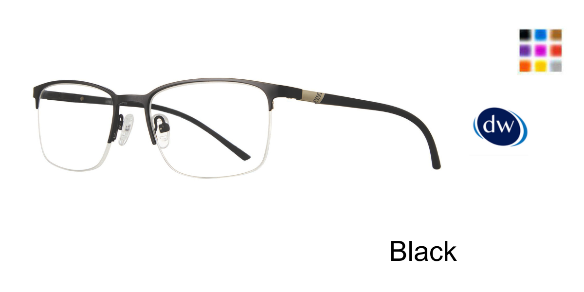 Black         Lite Design Evan Eyeglasses