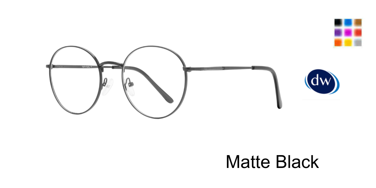 Matte Black Affordable Design Woodstock Eyeglasses