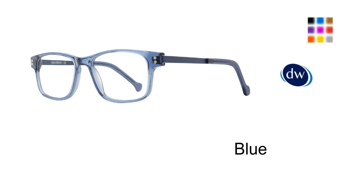Blue           Kid Twist Flexie Eyeglasses