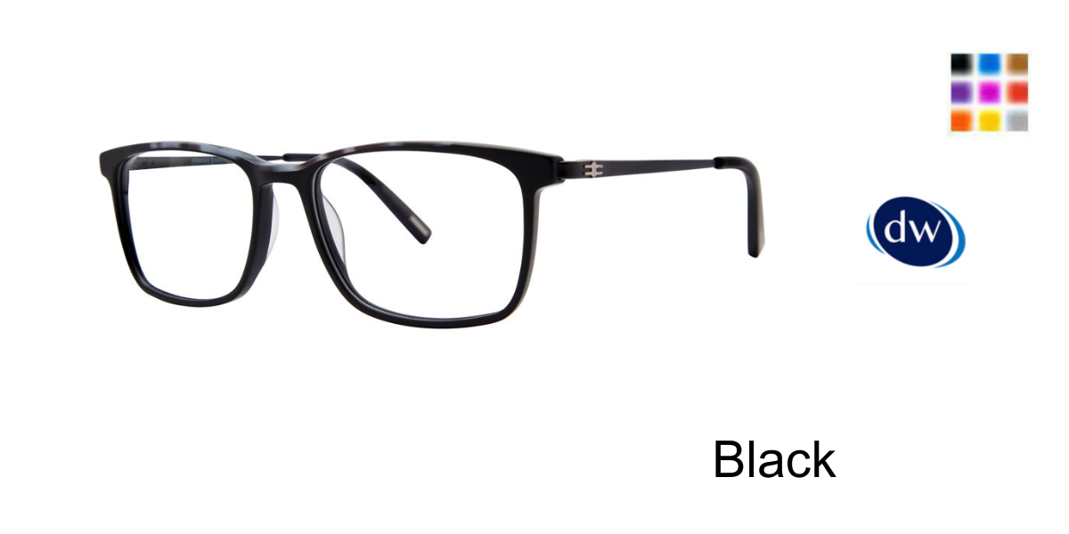 Black      Jhane Barnes Secant Eyeglasses