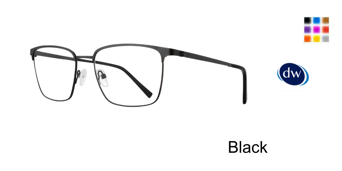 Black             Lite Design Morris Eyeglasses