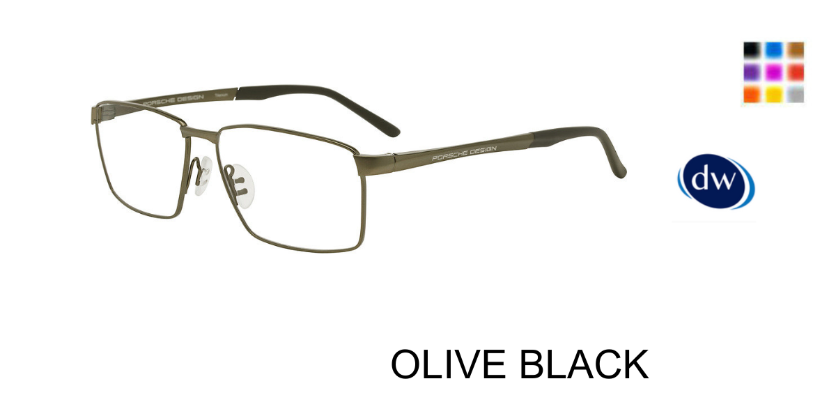 OLIVE BLACK PORSCHE DESIGN P8777 Eyeglasses