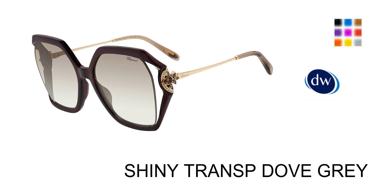 SHINY TRANSP DOVE GREY ALVX         Chopard SCH407S Sunglasses