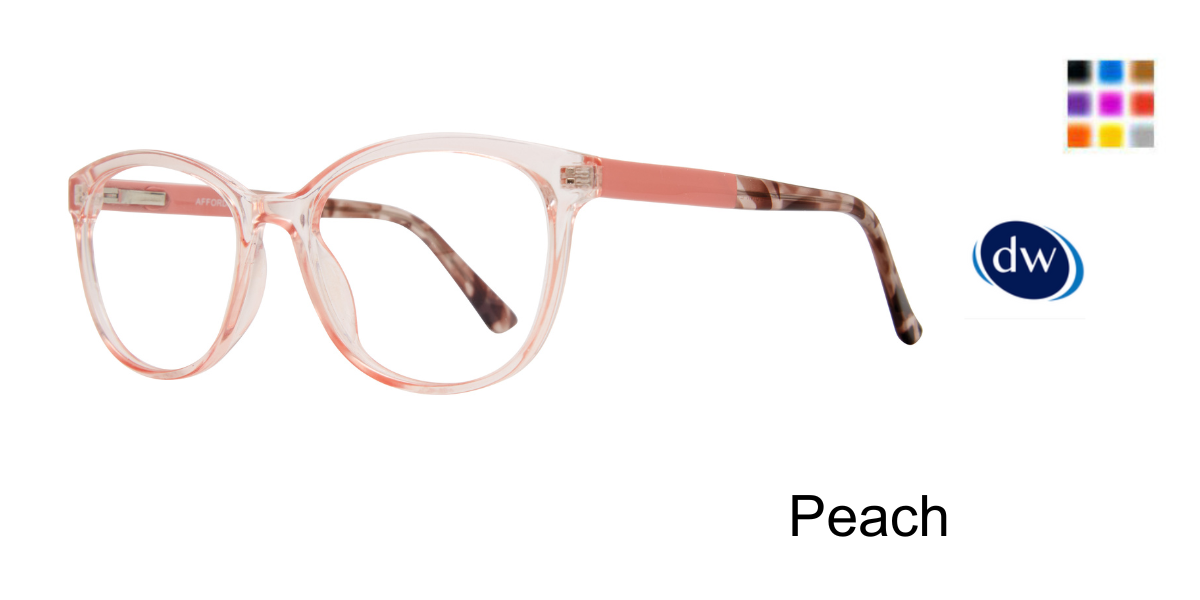 Peach      Affordable Designs Juniper Eyeglasses