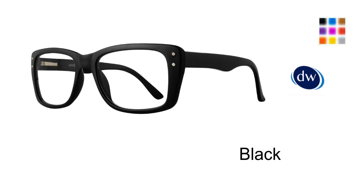 Black          Affordable Designs Captain Eyeglasses