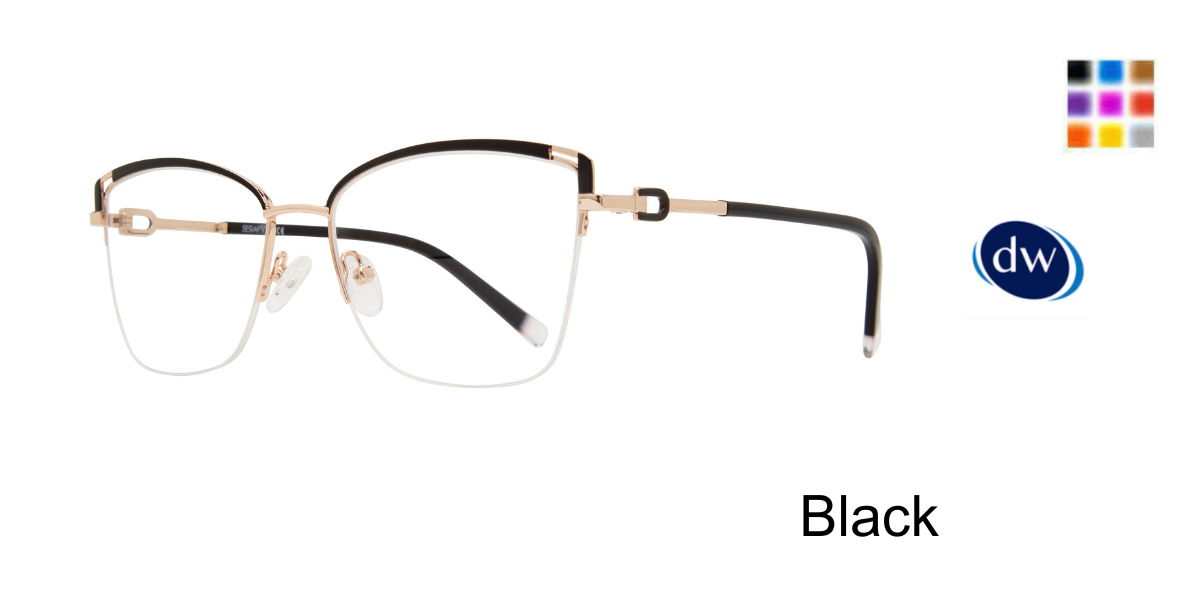 Black           Serafina Phoebe Eyeglasses