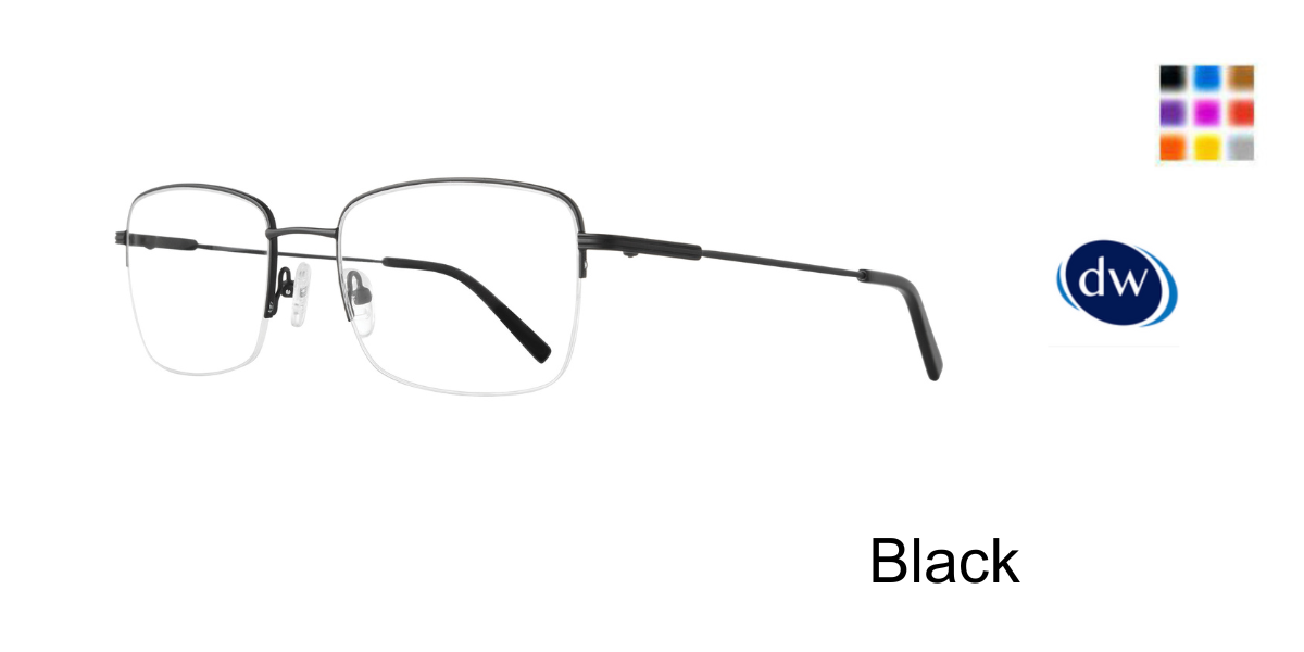 Black          Lite Design Caden Eyeglasses
