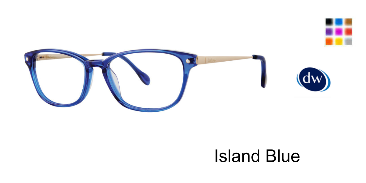 Island Blue       Lilly Pulitzer Faye Eyeglasses