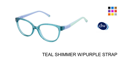TEAL SHIMMER W/PURPLE STRAP  NI-158