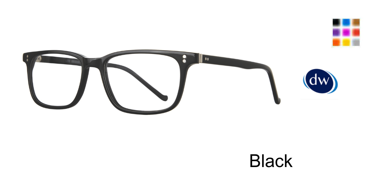 Black        Lite Design Alistair Eyeglasses
