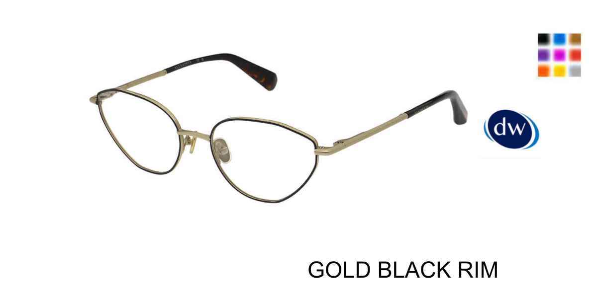 GOLD BLACK RIM AGATHA