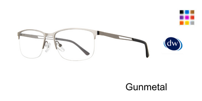 Gunmetal          Affordable Designs Keith Eyeglasses
