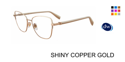 SHINY COPPER GOLD Furla VFU727 Eyeglasses